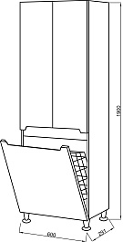 Ceruttispa Пенал Ломбардия 60 №1 с корзиной – фотография-2